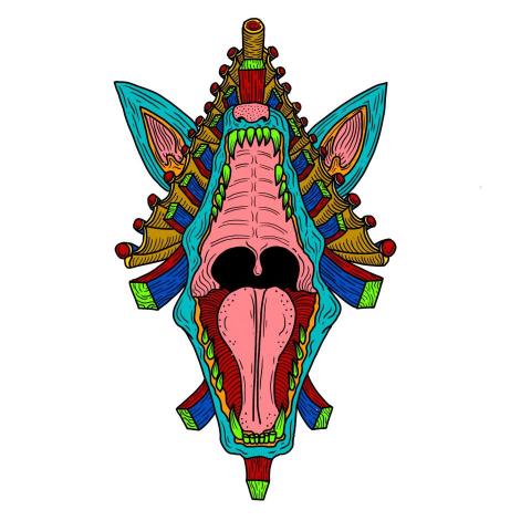 謝浩群 - 品名：宅犬樂團手繪LOGO
地點：無
年份：2020