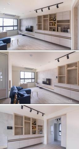 當代室內裝修有限公司 - 客廳-系統櫃簡約設計