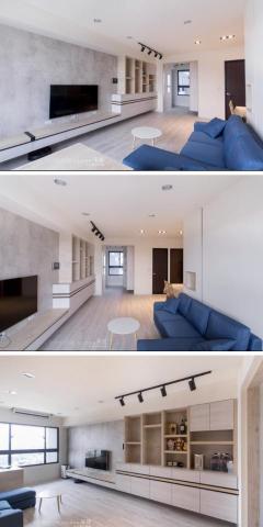 當代室內裝修有限公司 - 客廳-系統櫃簡約設計