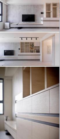 當代室內裝修有限公司 - 客廳-系統櫃簡約設計