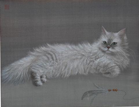 蔦空間 繪畫 金工教室 鍾老師 - 老師作品
材質：絹布
膠彩畫