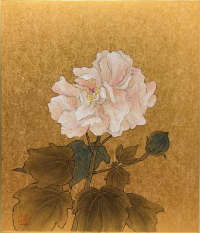 蔦空間 繪畫 金工教室 鍾老師 - 老師作品
材質：金潜板
工筆水墨