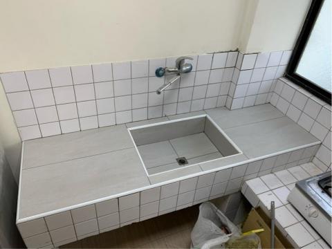 向森創意設計 - 水泥檯面磁磚更新完成