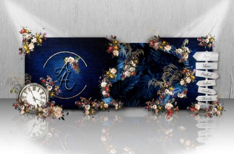 LIU - 婚禮背板花藝主題設計-愛麗絲夢遊仙境