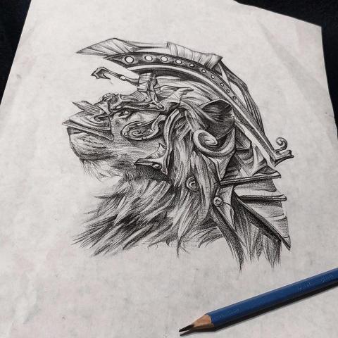 吳東翰 - 進階的素描課程，會引導學生進行物件的融合，以及光影的調整。