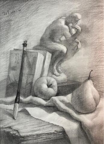 宋元亨 - 炭筆示範