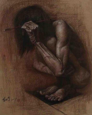 宋元亨 - 炭精人體創作