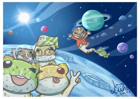 Liin_illustration - 太空角蛙 Liin_illustration - 太空角蛙