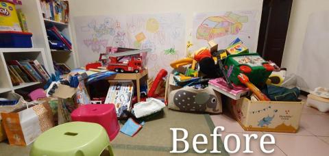 心.整理▪︎Fiona▪︎ - 凌亂堆積，形成一座驚人的玩具山丘。