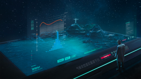 CindyFlower - 設計概念：用類似全息投影的視效重建重點城市的地貌，幫助學生記住氣候類型-國家/城市之間的對應關係