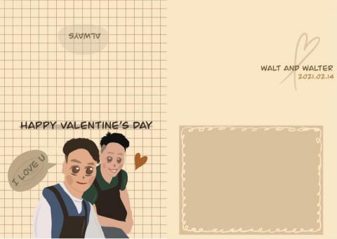 楊安 - 卡通似顏繪卡片設計