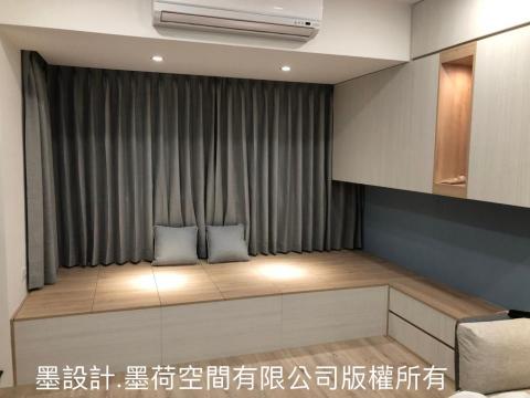 墨室內裝修(系統櫃).墨荷空間設計有限公司 - 窗邊做和室設計.多收納