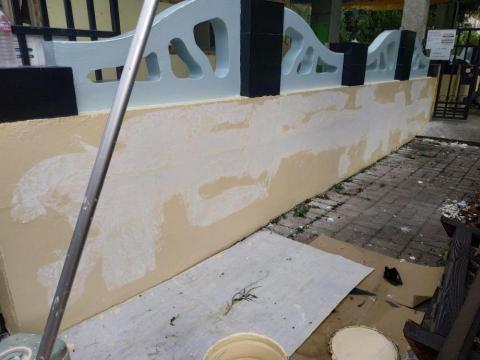 三兄弟油漆工程行 - 幼稚園外牆 壁癌處理後修復 三兄弟油漆工程行 - 幼稚園外牆 壁癌處理後修復