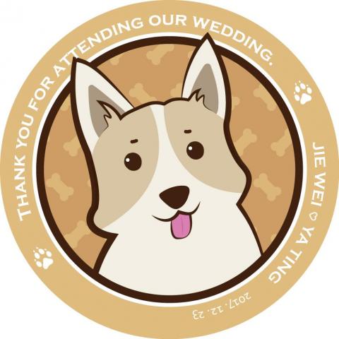 日青 - 【杯墊】
婚禮小物杯墊圖案設計