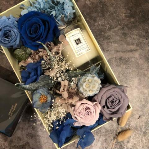 拾空花藝 - 不凋花「花盒系列- 藍色星空」