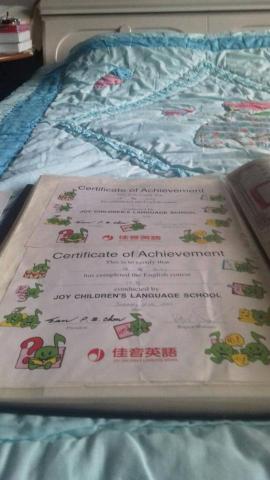 徐志辰 - 佳英英文Joy English畢業證書