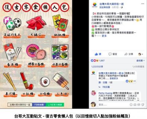 李依諭 - 台哥大互動貼文 - 復古零食懶人包（以回憶做切入點加強粉絲觸及）