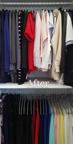 心.整理▪︎Fiona▪︎ - 將衣架款式統一，除了整齊美觀，也突顯衣服的質感 。