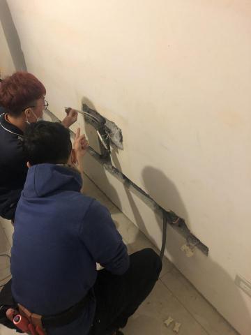 大雁工程管理顧問有限公司 - 壁面坑洞修補(泥水)