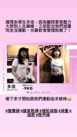 個人化體態管理師 - 壓力型體態學員的減重效果，減脂、不復胖、皮膚不鬆垮，真人改造案例。