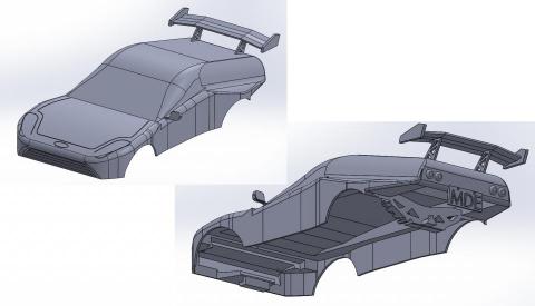 IEer 耶爾工創 - 玩具四驅車車殼設計及3d列印製作(依照現有底盤進行設計)