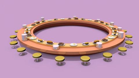 胡峻瑋 - 3D 迴轉餐桌生長動畫 
 https://www.youtube.com/watch?v=NGwwE_GWGEY