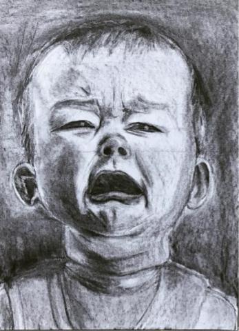 蔡佳穎 - 炭筆素描