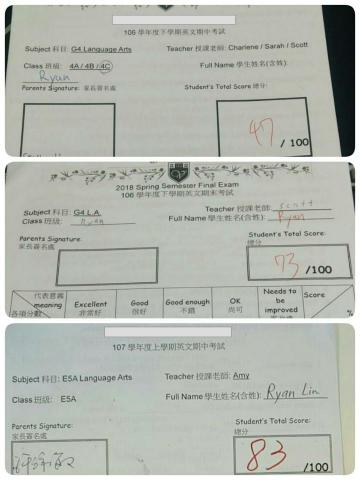 Stella高中英文 - 雙語小學小朋友成績進步