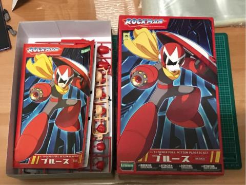 越彩珠寶、模型工作室 - 模型代工:洛克人-布魯斯。組裝前 越彩珠寶、模型工作室 - 模型代工:洛克人-布魯斯。組裝前