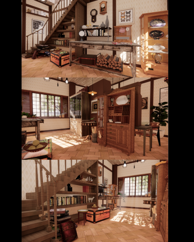 米亞室內/建築3D繪製 - 遊戲場景建模/渲染