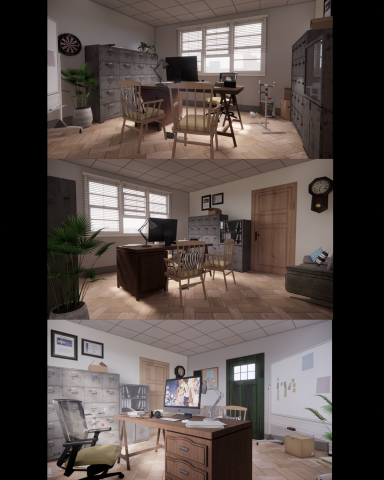 米亞室內/建築3D繪製 - 遊戲場景建模/渲染