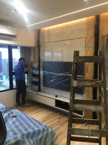 玖佰益時尚油漆外牆防水PU工程 - 電視牆 玖佰益時尚油漆外牆防水PU工程 - 電視牆