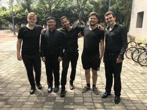 蔡侑廷 - 與德國學生交流音樂會時的合影