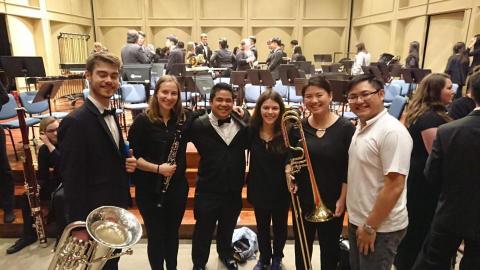 蔡侑廷 - 與加拿大學生音樂會交流時的合影