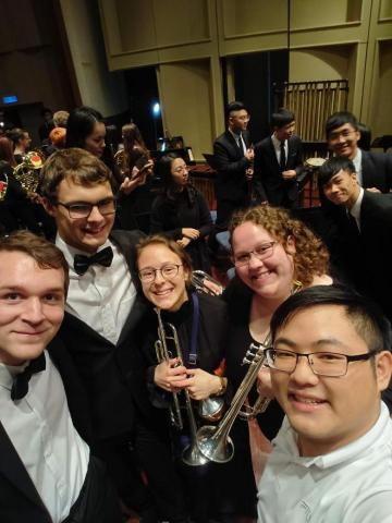 蔡侑廷 - 與加拿大學生音樂交流時的合影