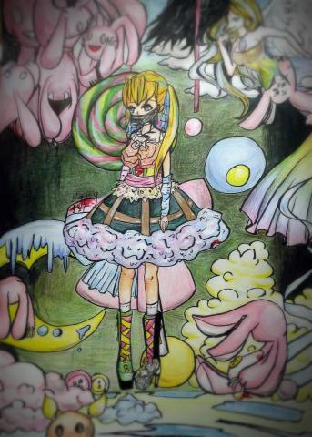 亭亭玉立少女的工作室 - 聽說畫面要填滿才有層次感!
這是我努力後的成果。