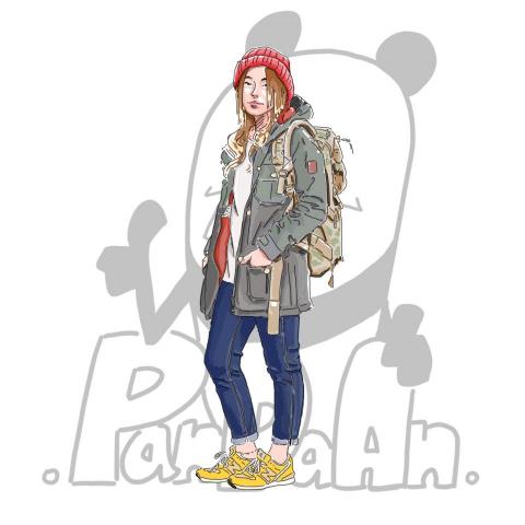 PandaAn - 線條人物插畫上色
