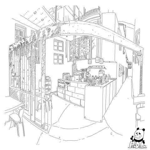 PandaAn - 店家線條插畫