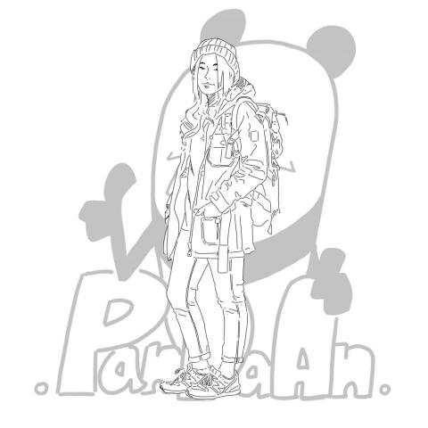 PandaAn - 線條人物插畫