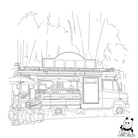 PandaAn - 店家線條插畫