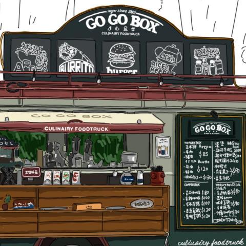 PandaAn - 店家線條插畫上色