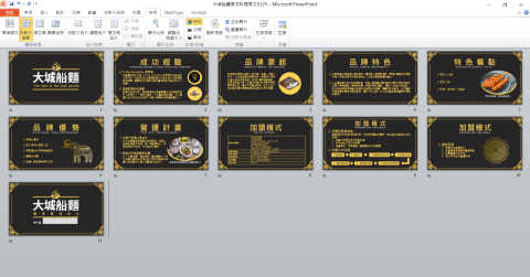 米果子美學創意有限公司 - 大城船麵餐廳簡報
(僅供參考瀏覽設計風格,請勿沿用) 米果子美學創意有限公司 - 大城船麵餐廳簡報
(僅供參考瀏覽設計風格,請勿沿用)