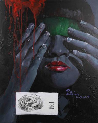 Yemeni - 是以壓克力去表現作品形式