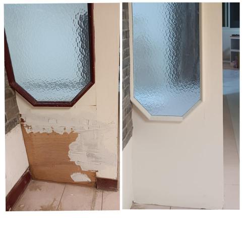 內湖油漆工作室 - 木板隔間,批土,研磨,上漆 內湖油漆工作室 - 木板隔間,批土,研磨,上漆