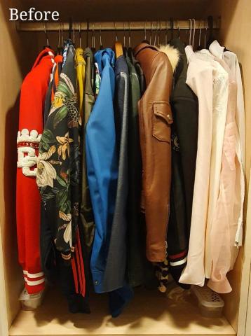 心.整理▪︎Fiona▪︎ - 各款式衣架，讓五顏六色的衣服，更顯凌亂甚至浪費空間。