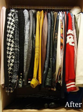 心.整理▪︎Fiona▪︎ - 業主採用建議，將衣架款式統一，除了襯托出衣服質感之外，也將原有空間完全發揮善用。