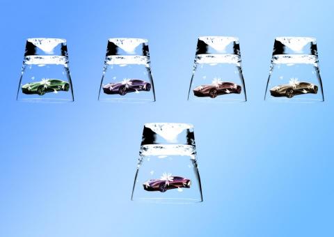 龍蝦咬土司 - 透明杯子去背，跟改顏色