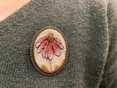 晴好物 - 雛菊刺繡胸針