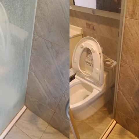 安心居家企業社 - 乾濕分離玻璃清潔前/後 安心居家企業社 - 乾濕分離玻璃清潔前/後