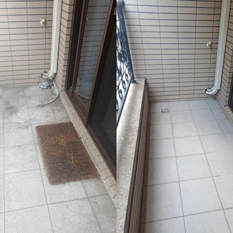 安心居家企業社 - 陽台清潔前/後 安心居家企業社 - 陽台清潔前/後